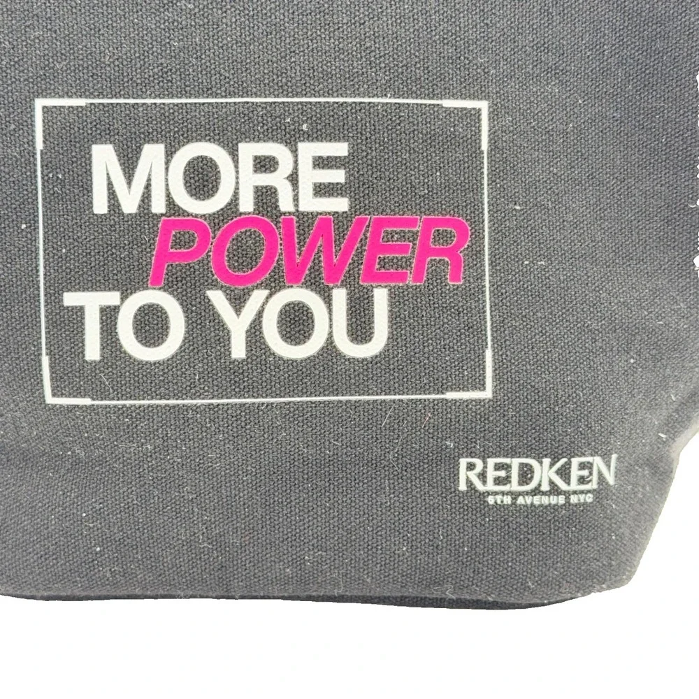 Redken More Power To You‎ Black Canvas Cosmetic Makeup Bag Travel Pouch NWT